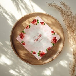 Strawberry Baby Shower Plate Serviette