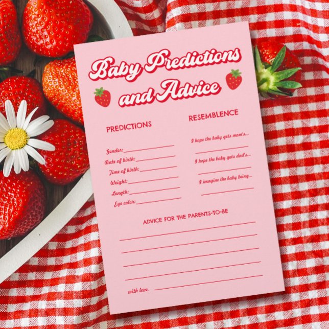 Strawberry Baby Shower Predictions Game (Von Creator hochgeladen)