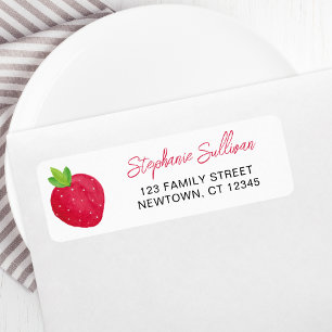 Strawberry Baby Shower Rücksendeadresse