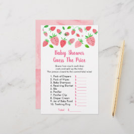 Strawberry Baby Shower schätzt das Preisspiel