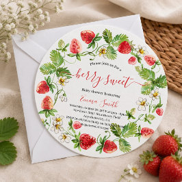 Strawberry Baby Shower Summer Berry Sweet Einladung