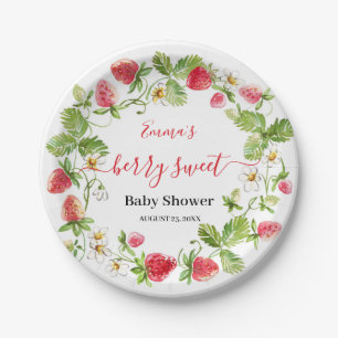 Strawberry Baby Shower Summer Berry Sweet Pappteller