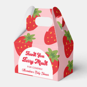 Strawberry Baby Shower Vielen Dank Geschenkschachtel