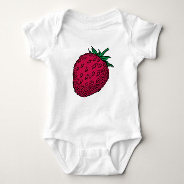 strawberry baby strampler (Vorderseite)