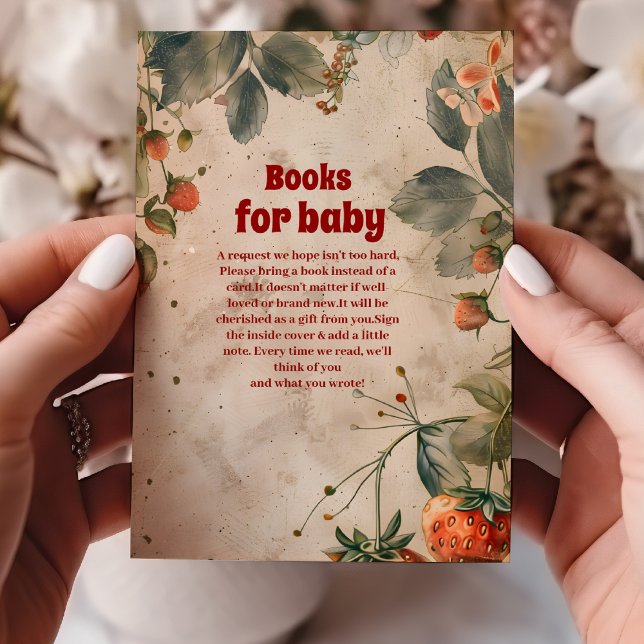 Strawberry Baby Sweet Shower Books for Baby Begleitkarte (Von Creator hochgeladen)