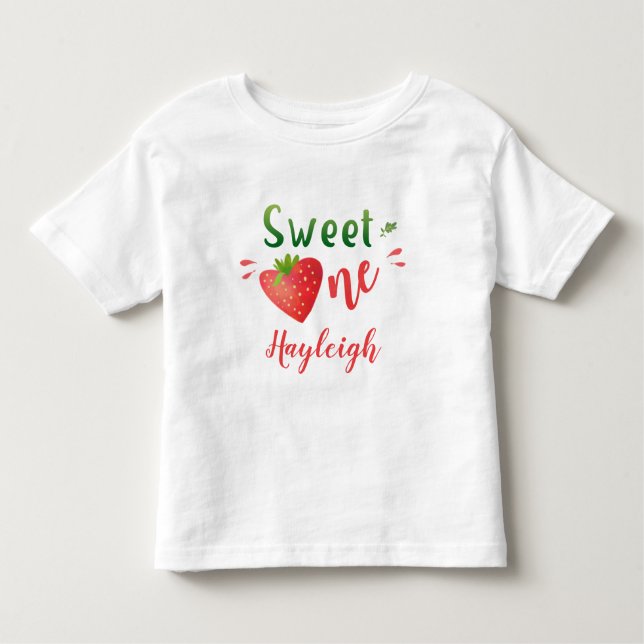 Strawberry Baby T - Shirt Berry Swery Ein Mädchen  (Vorderseite)