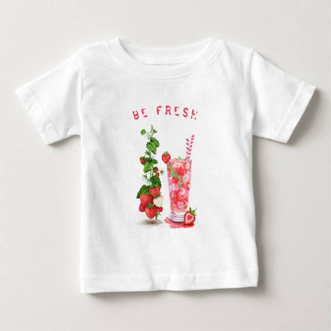 Strawberry Baby T - Shirt Juice Cool Drink Frucht (Vorderseite)