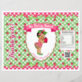 Strawberry Baby Thema Green Pink Gingham Chip Bag