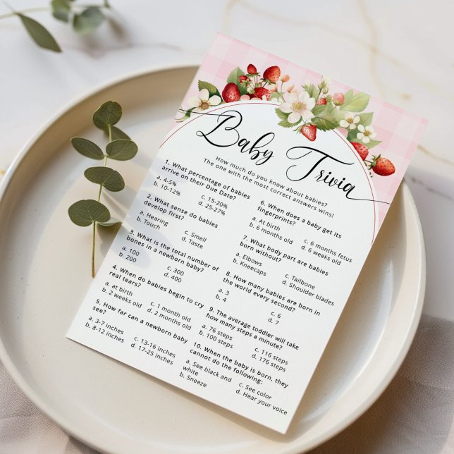 Strawberry Baby Trivia Baby Dusche Spiel (Von Creator hochgeladen)