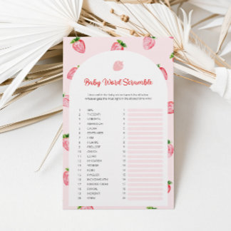 Strawberry Baby Word Scramble Baby Showgame