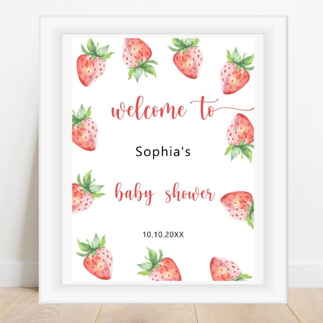 Strawberry-Babydusche Poster (Von Creator hochgeladen)