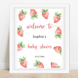 Strawberry-Babydusche Poster