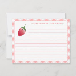 Strawberry Babyduschenempfehlung für Mama Card Einladung