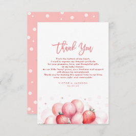 Strawberry Balloons Babydusche Klein Danke