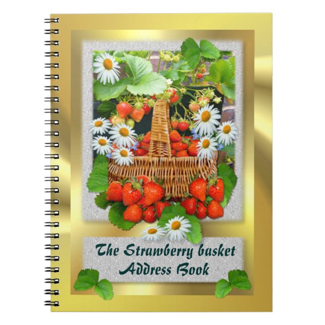 Strawberry Basket-Adresse Notizblock (Vorderseite)
