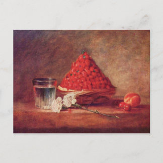 Strawberry Basket von Jean Baptiste Chardin Postca Postkarte