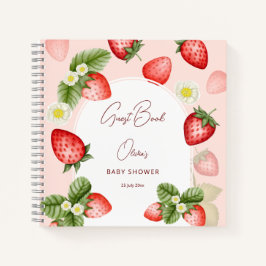 Strawberry Beerry Sweet Baby Dusche Gästebuch Notizbuch