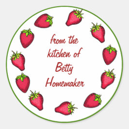 Strawberry behält sich das Konservieren von Markie Runder Aufkleber