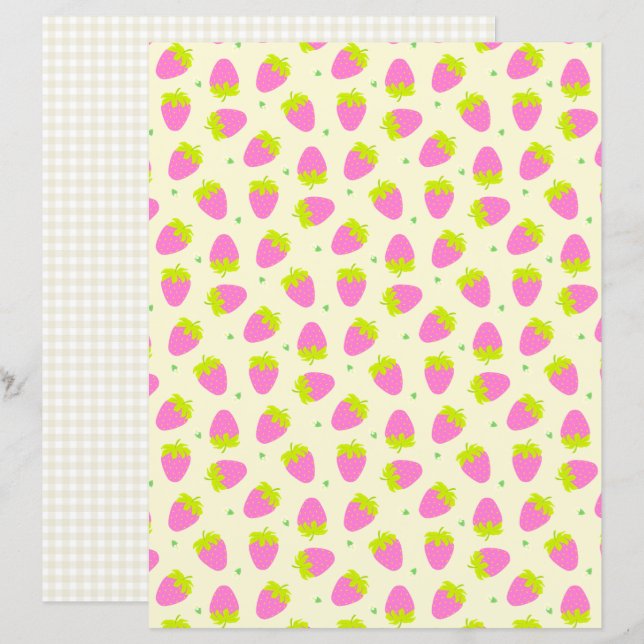 Strawberry Beige Gingham (Vorne/Hinten)