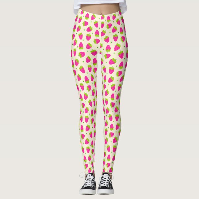 Strawberry Beige Leggings (Vorderseite)
