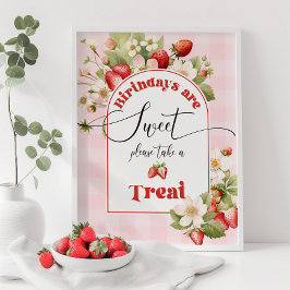 Strawberry Berry Birthdays sind süß und nehmen Sie Poster