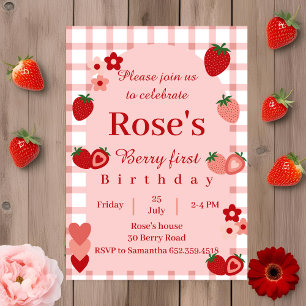 Strawberry, Berry erste Einladung zum Geburtstag