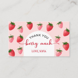 Strawberry Berry Erster Geburtstag Danke, Karte