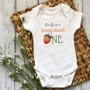 Strawberry Berry Erster Geburtstag Vintag Baby Strampler