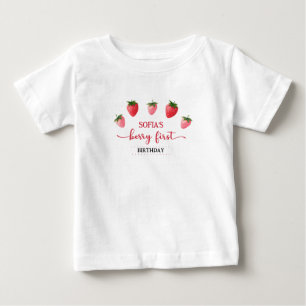 Strawberry Berry First Birthday Gast of Honor Baby T-shirt