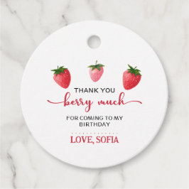 Strawberry Berry First Birthday Geschenkanhänger