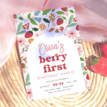Strawberry Berry First Birthday Party