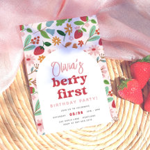 Strawberry Berry First Birthday Party