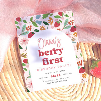 Strawberry Berry First Budget Geburtstagspartei