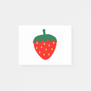 Strawberry Berry Fruit Summer Red Post-it Klebezettel
