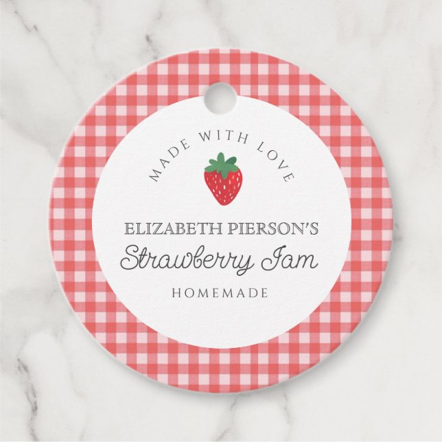 Strawberry Berry Jam Zuhause Custom Geschenkanhänger (Vorderseite)