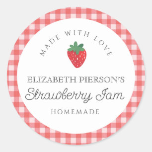 Strawberry Berry Jam Zuhause Custom Runder Aufkleber