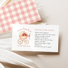 Strawberry Berry liebte Bücher für Babydusche Begleitkarte