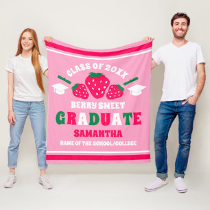 Strawberry Berry Sweet Abschluss Fleecedecke