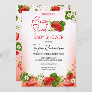 Strawberry Berry Sweet Baby Dusche Einladung
