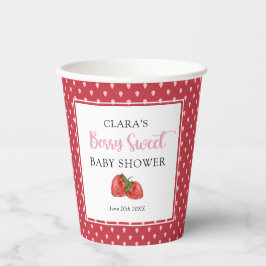 Strawberry Berry Sweet Baby Dusche Pappbecher