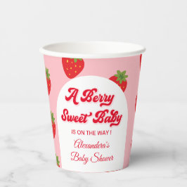 Strawberry Berry Sweet Baby Dusche Pappbecher