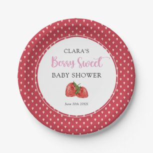 Strawberry Berry Sweet Baby Dusche Pappteller