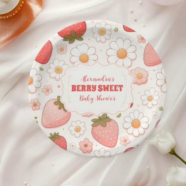 Strawberry Berry Sweet Baby Dusche Pappteller (Von Creator hochgeladen)