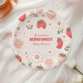 Strawberry Berry Sweet Baby Dusche Pappteller