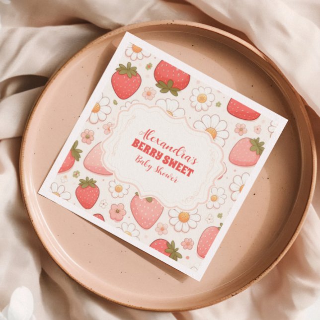 Strawberry Berry Sweet Baby Dusche Serviette (Von Creator hochgeladen)