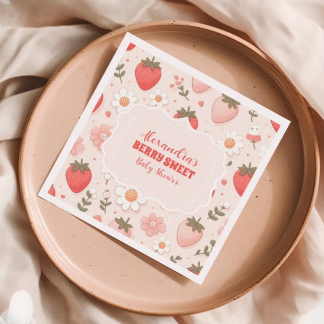 Strawberry Berry Sweet Baby Dusche Serviette (Von Creator hochgeladen)