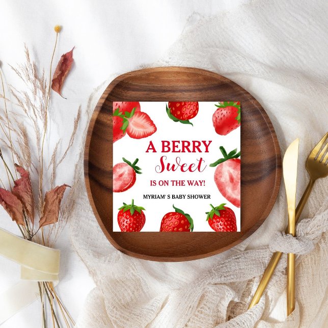 Strawberry Berry Sweet Baby Dusche unterwegs Serviette (Von Creator hochgeladen)