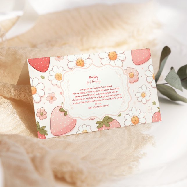 Strawberry Berry Sweet Baby Showbücher für Baby Begleitkarte (Von Creator hochgeladen)