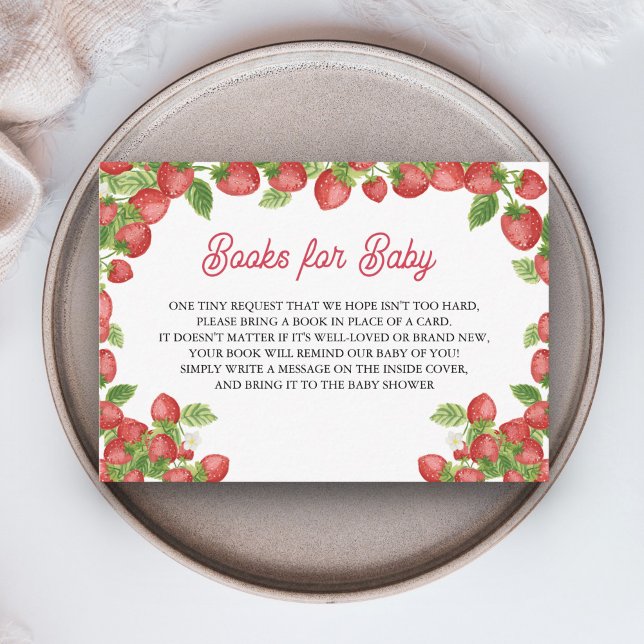Strawberry Berry Sweet Baby Showbücher für Baby Begleitkarte (Von Creator hochgeladen)