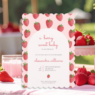 Strawberry Berry Sweet Baby Shower Einladung